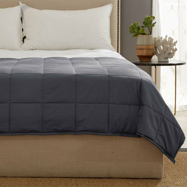 Kathy Ireland Weighted Blanket - 48 x 72 Inches - 15 lb - Charcoal Grey 4872GR15LB